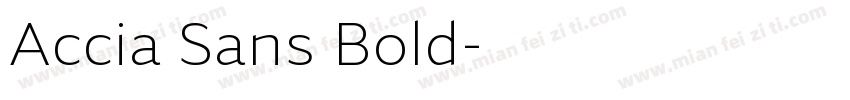 Accia Sans Bold字体转换